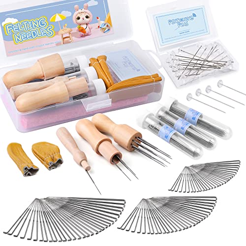 Mayboos 132 Pc Wool Felting Needles - 3 Sizes, Beginner to Professional - Image 1