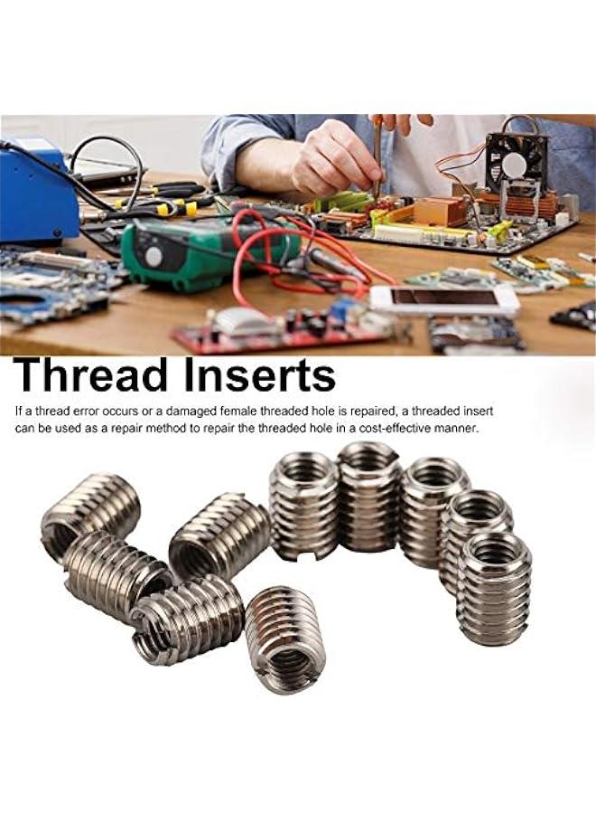 Embedment Nuts, 10pcs Threaded Inserts Stainless Steel M4 X 0.7 for Thread Repair for Mechanical Equipment - Image 2