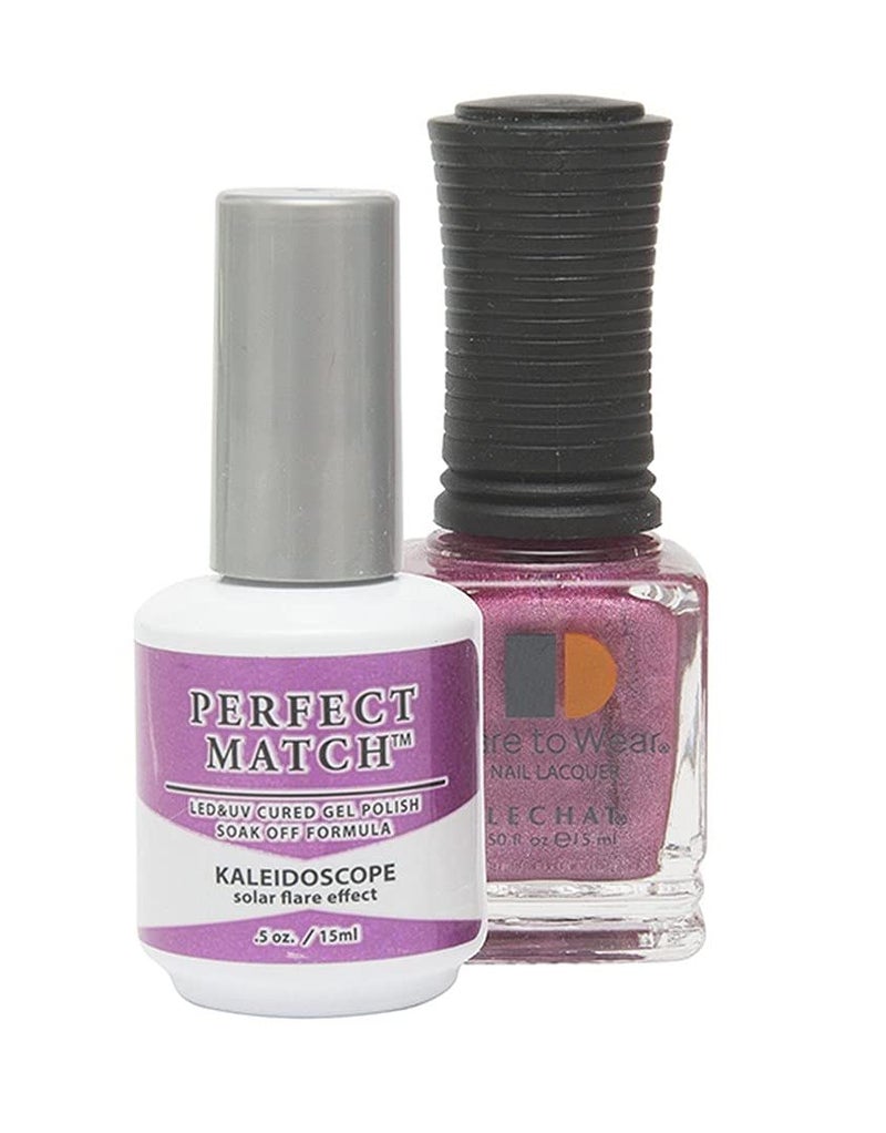 LeChat - Perfect Match Spectra Gel Polish - Kaleidoscope - Magenta Holographic Glitter - (0.5 Ounce) - Easy Application - Includes Bonus Nail Lacquer Bottle