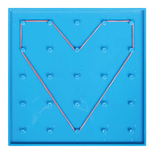 edxeducation Double-Sided Geoboards - 5 x 5 Grid/24 Pin Circular Array - Set of 6 - Includes Rubber Bands - Ideal for Ages 5+ - Geometry Math Manipulative - Teach Angles and Symmetry - Image 5
