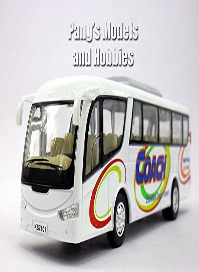 Kinsfun Pavlysh Diecast Coach Bus Set - 4 Buses, Red, Blue, White, Yellow - Pull Back & Go Action - Kid - Metal - No Batteries Required - Image 5
