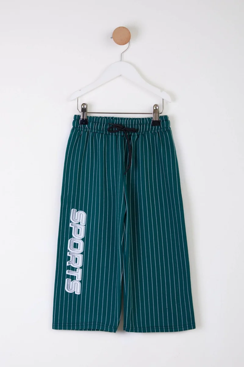 Tofisa Boy Green Striped Capri - 25439