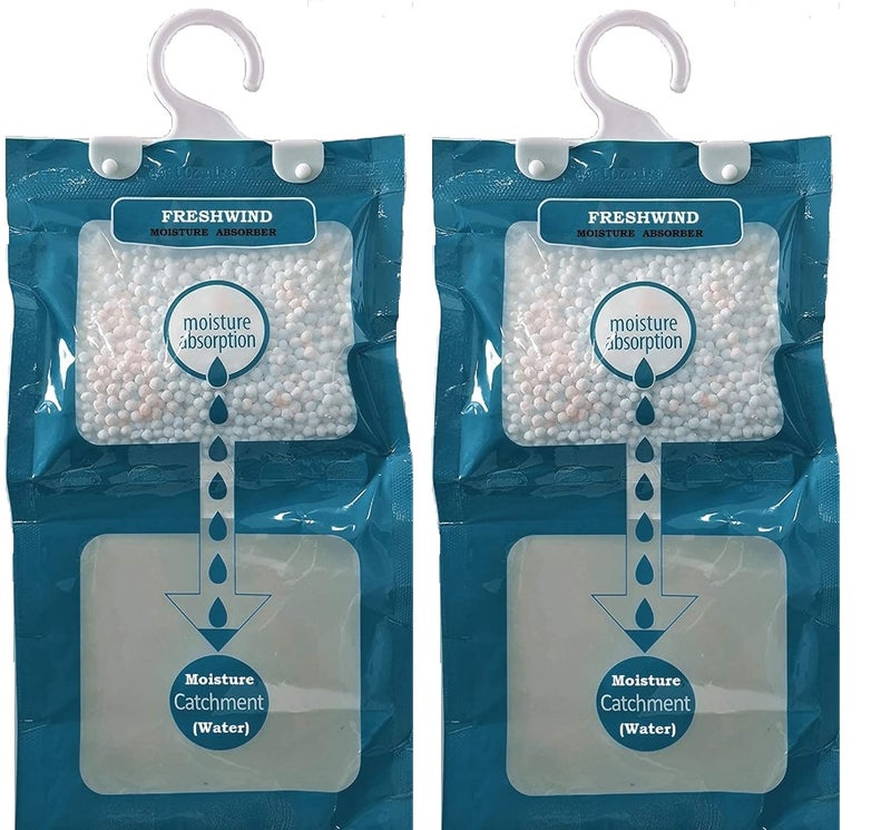 FRESHWIND ماص الرطوبة فريش ويند مزيل الروائح انتعاش كل مكان خزانة الملابس خزائن التخزين حجرة التخزين خزانة الأحذية الحمام WCMABSORBER100G 2 - Image 1