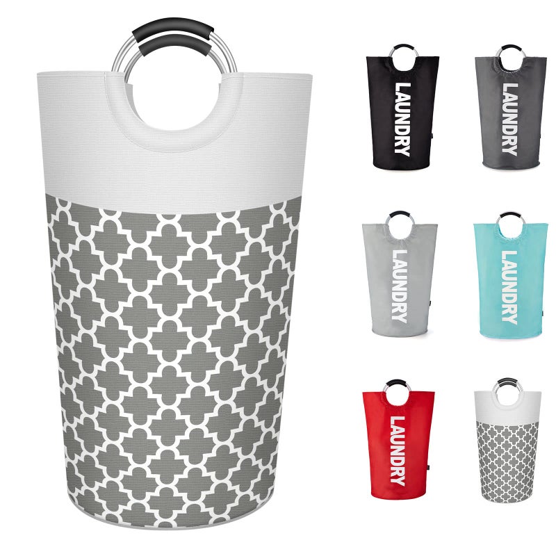 Caroeas 90L Light Laundry Basket (13 Colors)  Waterproof Laundry Hamper  Laundry Bag with Padded Handles  Clothes Hamper Stands Up Well  Collapsible Laundry Basket Easy Storage