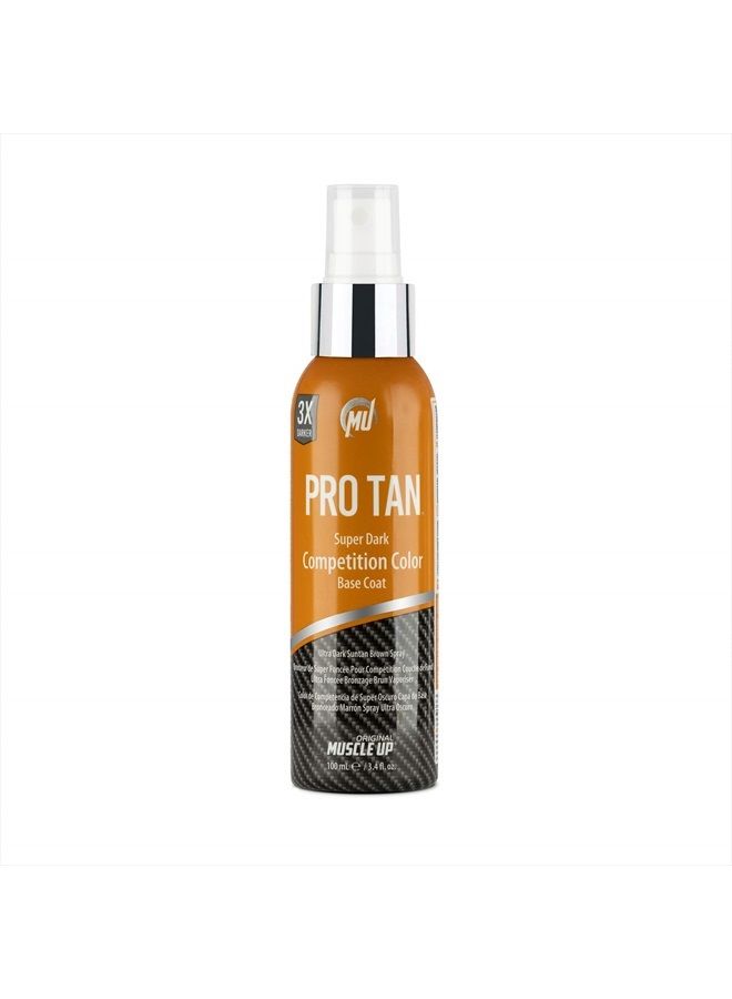 PRO TAN , Super Dark Competition Color, Base Coat, Ultra Dark Suntan Brown, Streak Free, Applies Evenly, Dries Quickly, 3.4 oz. - Image 1
