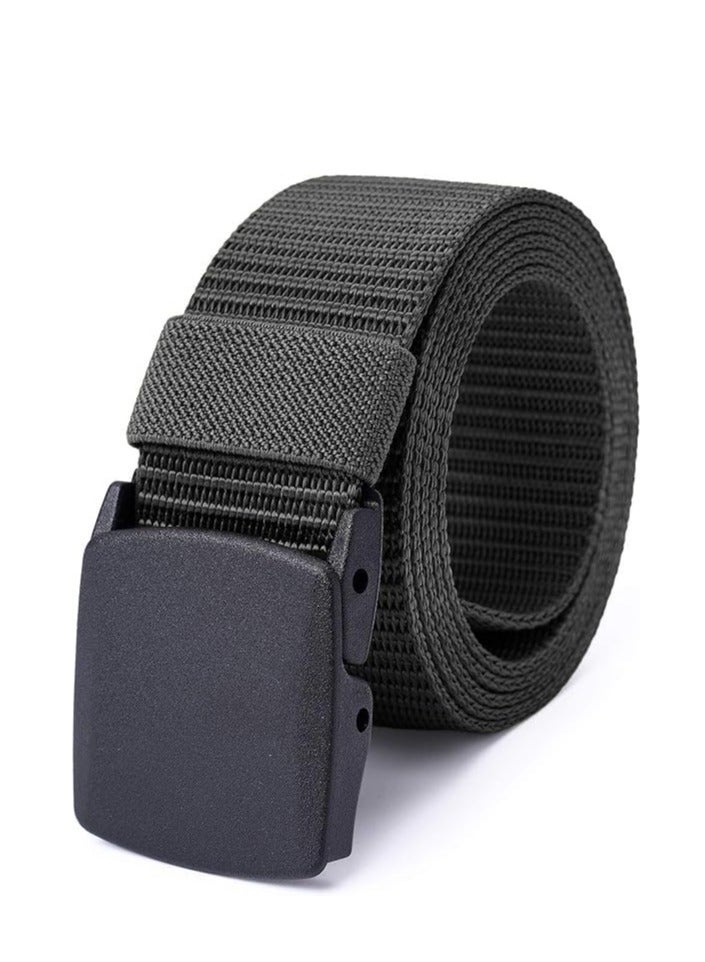 Tango Men's Nylon Tactical Belt - Webbing Canvas, Military Belt With Plastic Buckle - Adjustable Strap To Make Comfortable Fit. (Gunmetal Black) - Image 1