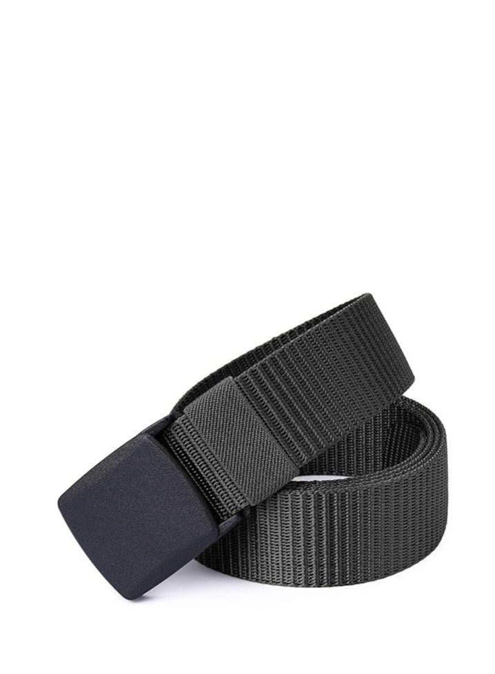 Tango Men's Nylon Tactical Belt - Webbing Canvas, Military Belt With Plastic Buckle - Adjustable Strap To Make Comfortable Fit. (Gunmetal Black) - Image 2