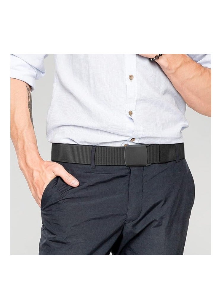 Tango Men's Nylon Tactical Belt - Webbing Canvas, Military Belt With Plastic Buckle - Adjustable Strap To Make Comfortable Fit. (Gunmetal Black) - Image 3