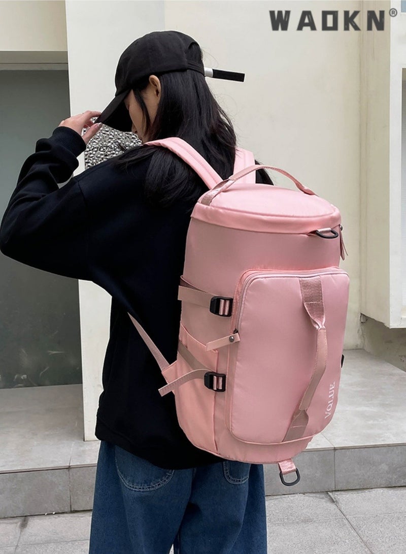 WAOKN Sports Bag with Backpack Function,Women & Men Duffle Bag For Travel, Small Waterproof Gym Sport Shoulder Bag With Shoe Compartment Carry On Backpack For Weekender Workout Overnight Campin, Sports  - Image 2