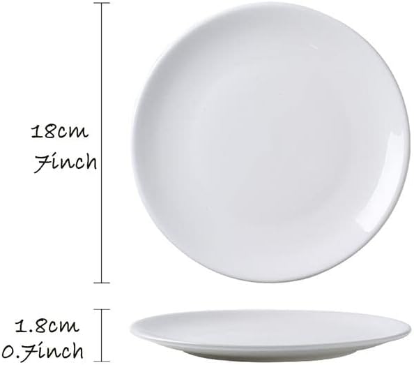 MBBITL Ceramic Plates Set of 3 Round Dessert Salad Plates 7 Inches Small Dinner Plates for Dessert Appetizer Pasta Cake - Image 3
