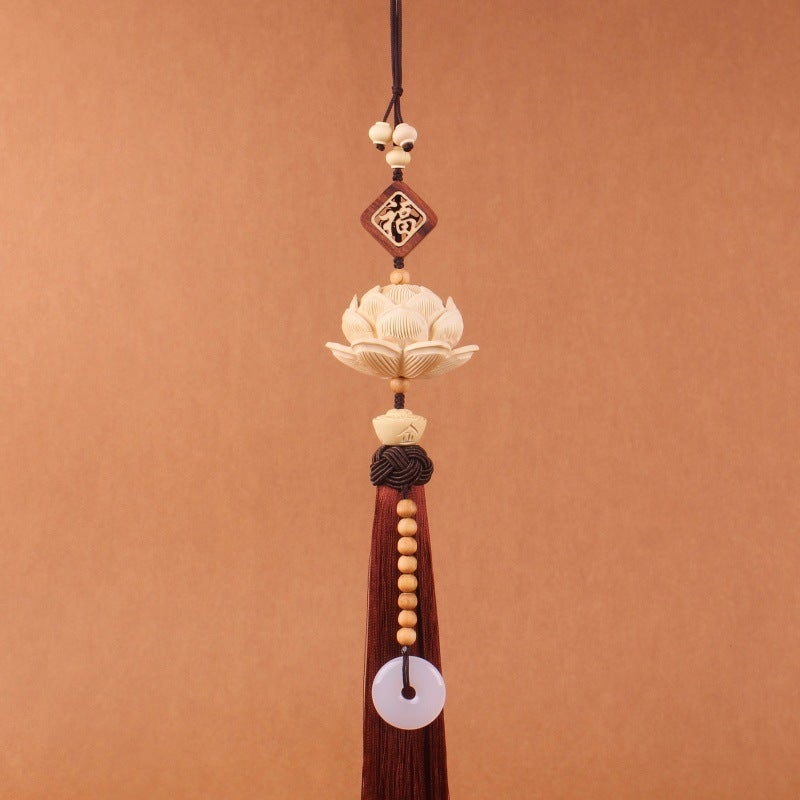 Creative Lotus Car Pendant Charm Curry 