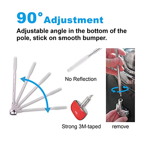 Hypersonic 2-Pack Car Bumper Corner Antenna Pole Adjust Driving Parking Marker Protector for Green Hand in Driving Fit Universal Car Hypersonic - Image 5