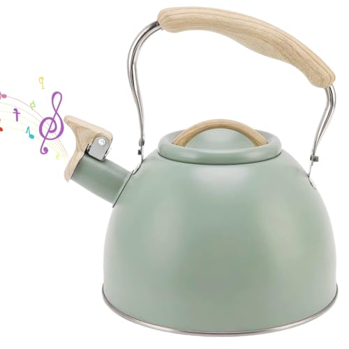 Supvox® Tea Pot 3L Stainless Steel Hot Kitchen Watter Kettle High Pitch Whistle Kettle on Stove/Induction Cooker, Tea Kettle Anti Scald Handle Coffee Tea Pot for Kitchen Camping, RV - Image 1