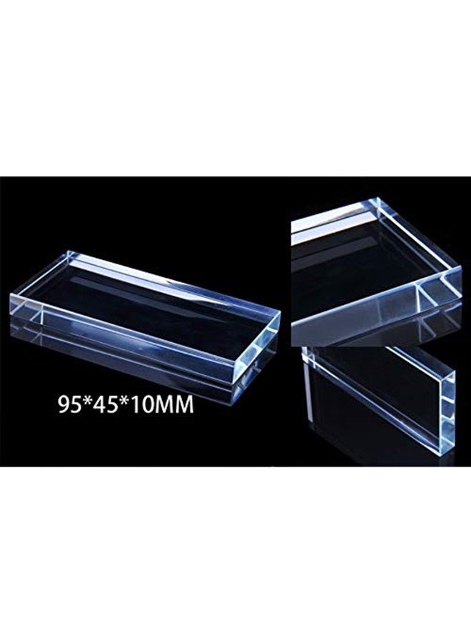 Pro Nail Art Painting Color Toning Glass Board Glass Makeup Palette Eyelash Extension Adhesive Glue Pallet Glass Palette Stand（2 x 4 Inch ）