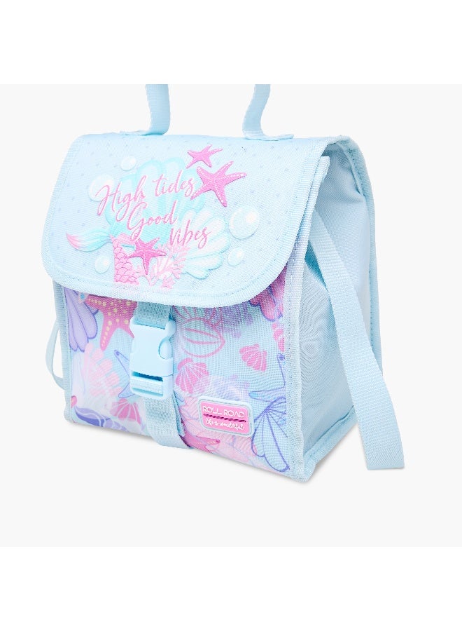 Roll road Lunch/Cooler Bag-I Love Sea Life-1 Cmprt--Girls (Polyester) Blue \ 20X23X14 - Image 5