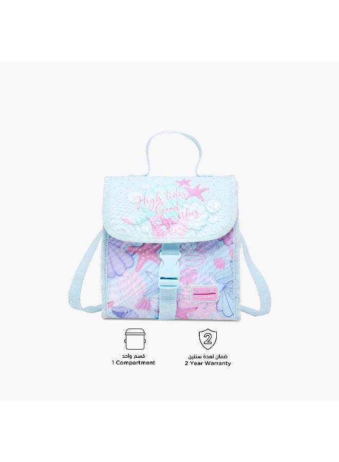 Roll road Lunch/Cooler Bag-I Love Sea Life-1 Cmprt--Girls (Polyester) Blue \ 20X23X14 - Image 4