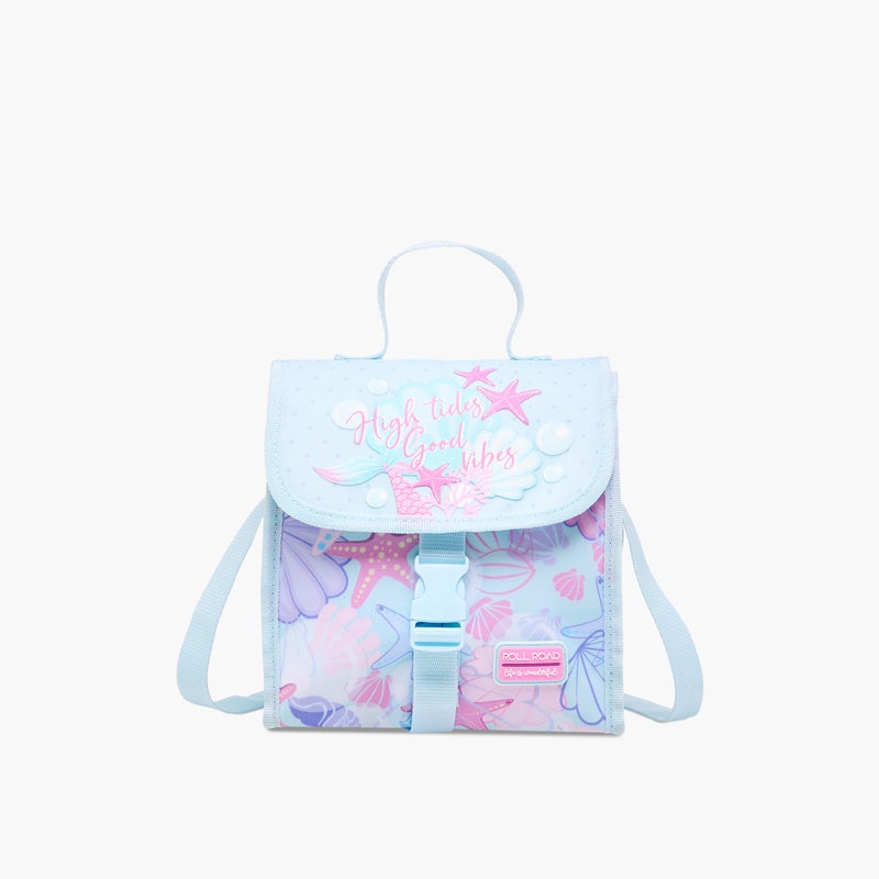 Roll road Lunch/Cooler Bag-I Love Sea Life-1 Cmprt--Girls (Polyester) Blue \ 20X23X14 - Image 1