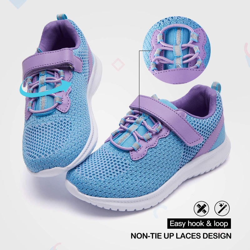 RUNSIDE Kids Shoes, Boys Girls Sneakers Lightweight Athletic Walking/Running Tennis Shoes, Size 9 Toddler, Blue - Image 5