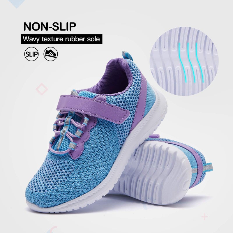 RUNSIDE Kids Shoes, Boys Girls Sneakers Lightweight Athletic Walking/Running Tennis Shoes, Size 9 Toddler, Blue - Image 4