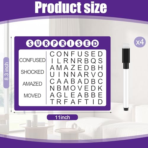 Yeaqee 12 Pcs Word Search Puzzle Books for Adults Reusable Large Print Word Search Books Alzheimers Products Dementia Activities with 4 Markers for Elderly Seniors Patients CrosswordBright Color - Image 5