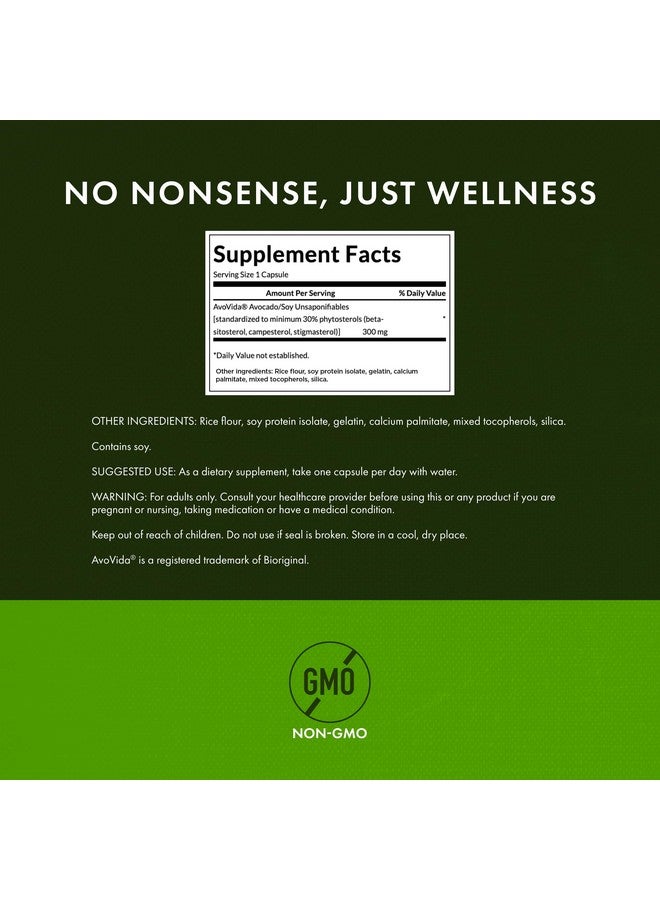 SWANSON مكمل سوانسون أفوكادو صويا أفو فيدا أقصى قوة ASU للمفاصل 300 ملغ 60 كبسولة - Image 3