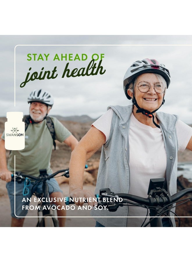 SWANSON مكمل سوانسون أفوكادو صويا أفو فيدا أقصى قوة ASU للمفاصل 300 ملغ 60 كبسولة - Image 2