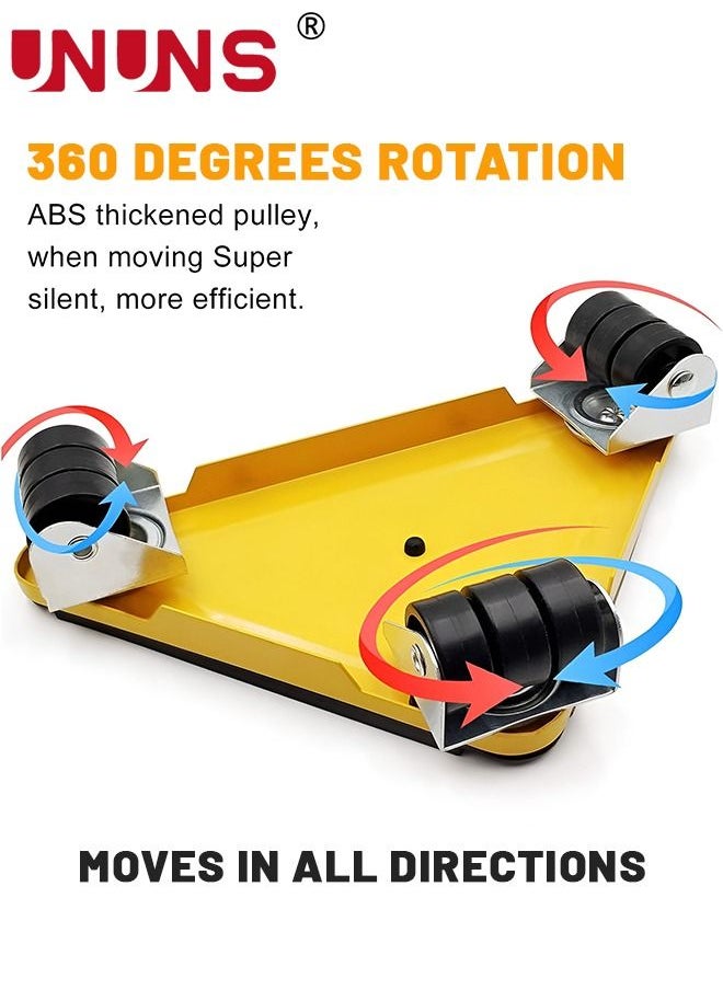 UNUNS - Furniture Moving Tools,5-Piece Heavy Duty Furniture Lifter, 360 Degree Rotatable Rubber Roller,For Moving Heavy Furniture,Refrigerators,Sofas,Cabinets - Image 1