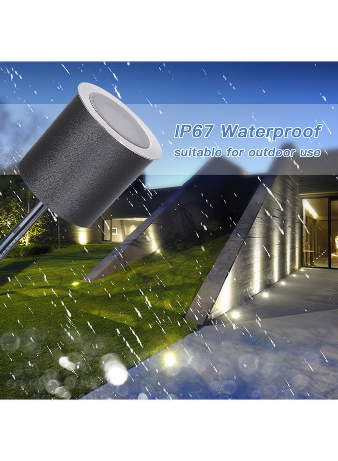 NIBEMINENT 16 Piece IP67 Waterproof Low Voltage Recessed LED Deck Lights White - Image 4