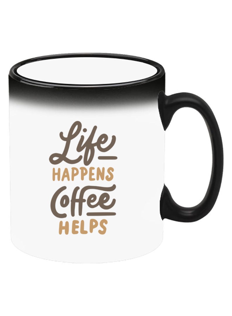Theodor Color Changing Heat Sensitive Ceramic Mug, Image Revealed When HOT Liquid is Added! life-happens-coffee-helps(1) - Image 2