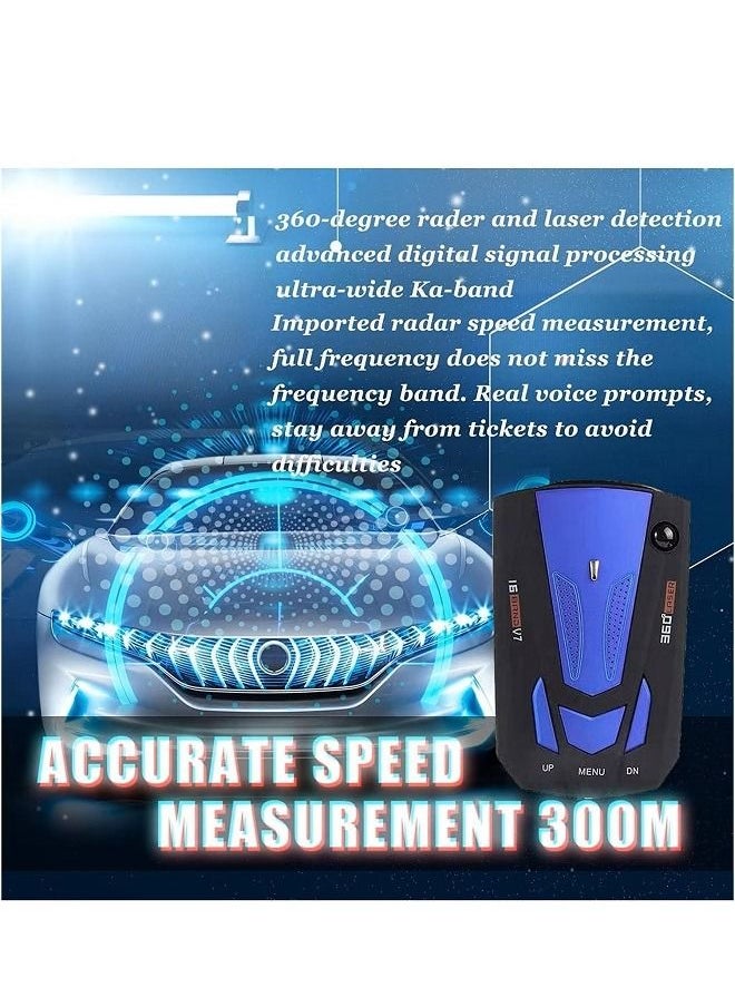 Generic - Radar Detector Driving Aids with Mute Memory City Highway Mode Long Range Detection LED Display Ideal Gift for Cars V7 - Image 1