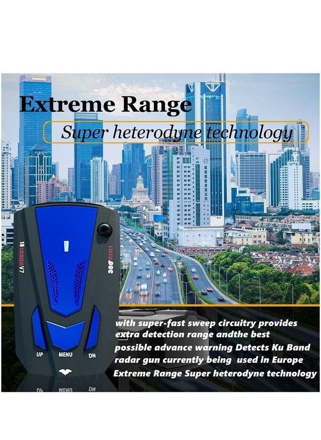 Generic - Radar Detector Driving Aids with Mute Memory City Highway Mode Long Range Detection LED Display Ideal Gift for Cars V7 - Image 1