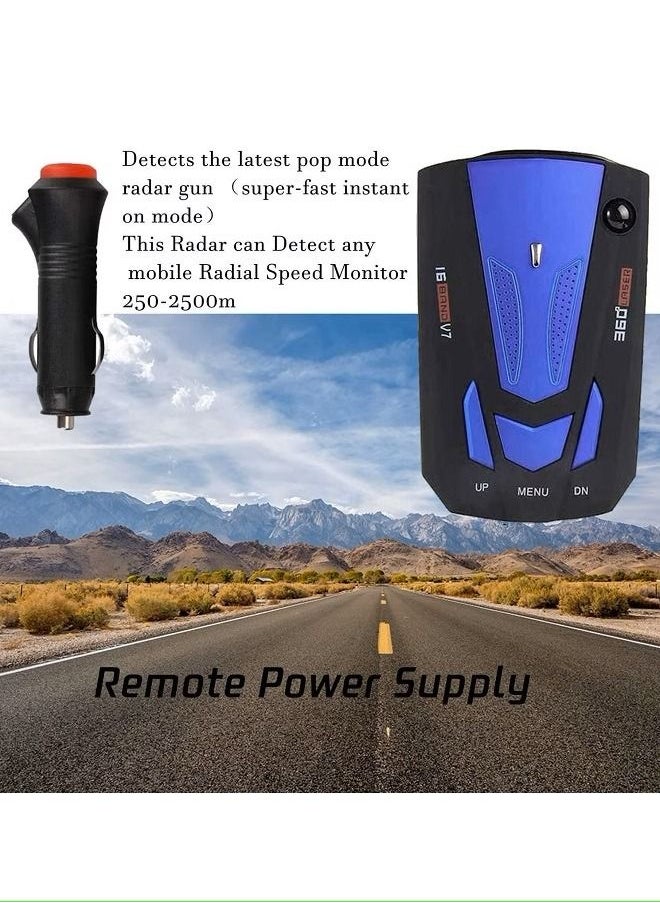 Generic - Radar Detector Driving Aids with Mute Memory City Highway Mode Long Range Detection LED Display Ideal Gift for Cars V7 - Image 1