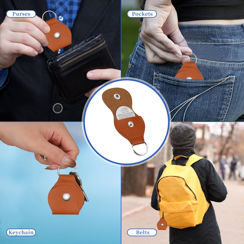 Chambom Pocket Hug Token - Long Distance Relationship Keepsake, Christmas Gift Inspirational Gifts Friends Gifts Graduation Gift Father's Day Mothers Day for Mom with Keychain, Stainless Steel Double-sided - Image 5
