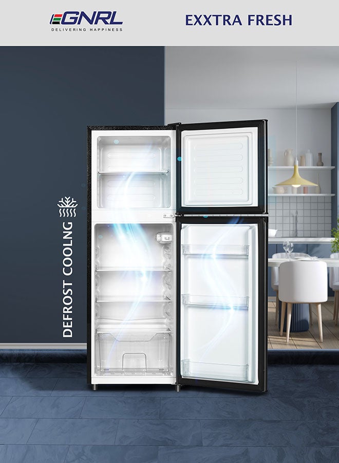 EGNRL 195L Gross/127L Net Capacity, Double Door Refrigerator, EGR195S | Fast Cooling, Energy Saving & Low Noise |Recessed Handle, R600A, Inside Condenser, Dark Silver Color, One Year Warranty - Image 4