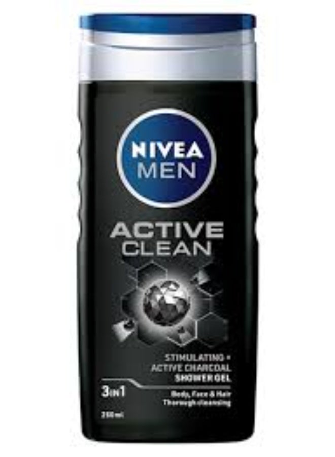 Nivea Active Clean Shower Gel black 250ml