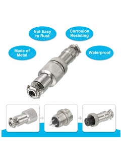 Excefore 5pcs Aviation Connector GX12 3 Pins 12mm Male Female Wire Panel Aviation Connector Plug Socket for Aviation, High-Speed Rail, Ships  - Image 5
