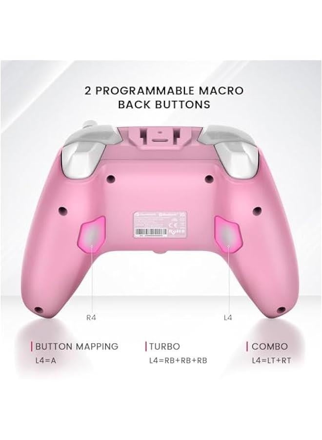 T4 Cyclone Pro Wireless Pro Controller for Switch/Lite/OLED, Hall Effect Controller (No Drifting) for Windows PC, macOS, Steam Deck, Android & iOS (Pink) - Image 4