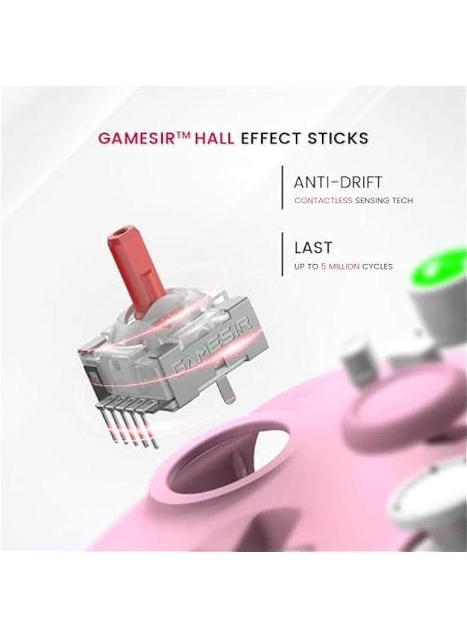 T4 Cyclone Pro Wireless Pro Controller for Switch/Lite/OLED, Hall Effect Controller (No Drifting) for Windows PC, macOS, Steam Deck, Android & iOS (Pink) - Image 2