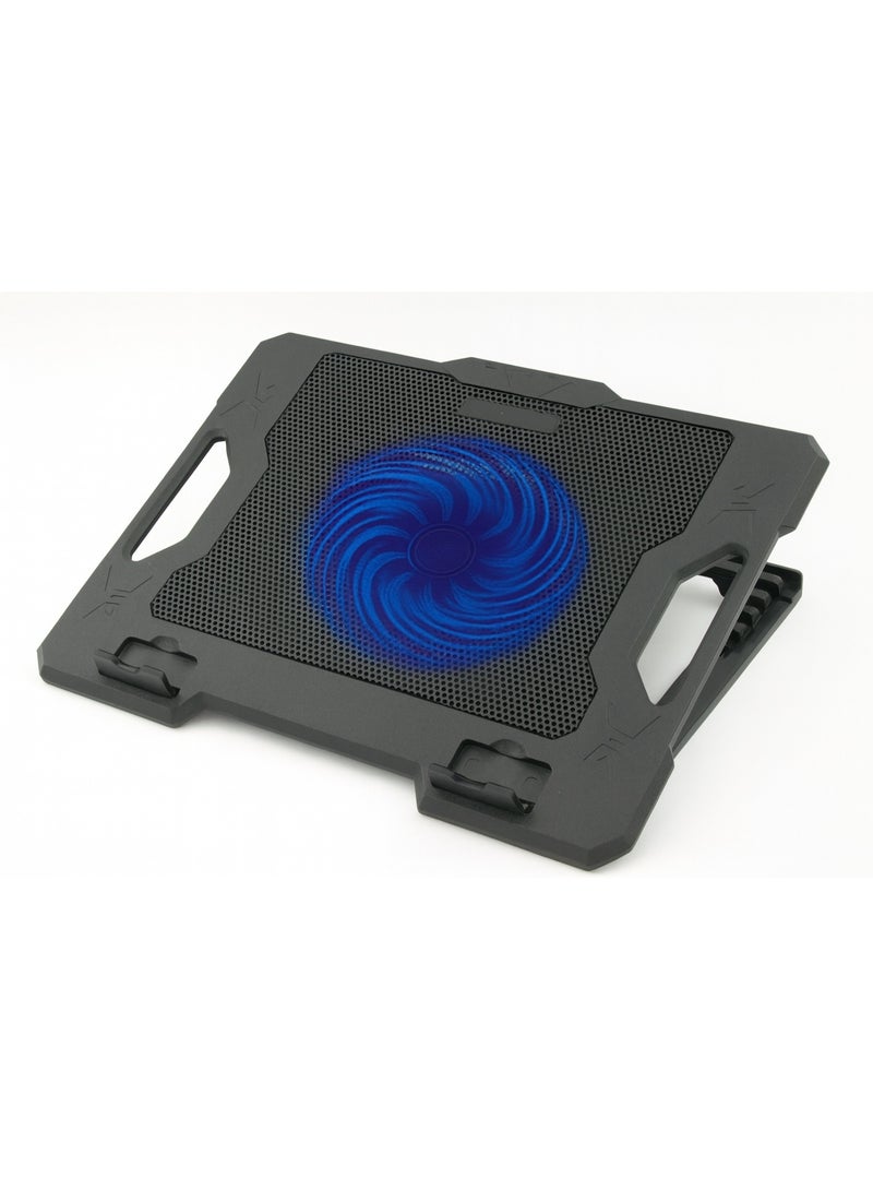 Gamma GT-89 Laptop Cooling Pad with 140mm Fan and LED Lighting - 5 Height Adjustment Levels - Suitable for up to 17-inch Laptops - 2 USB Ports - Image 1