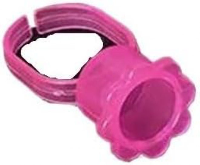 Tattoo Ink Caps 400pcs Disposable Tattoo Ink Caps Eyelash Glue Nail Gel Ring Cup Container Pigment Cap for Artists Beginner Studios(Pink) - Image 1