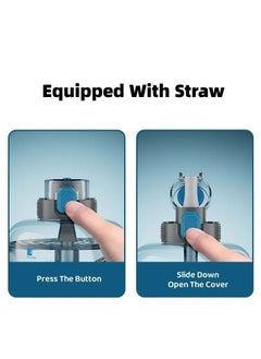 In Air Large Capacity 2.5L Sports Water Bottle Tritan Material for Men and Women with straw and brush  - Image 4