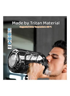 In Air Large Capacity 2.5L Sports Water Bottle Tritan Material for Men and Women with straw and brush  - Image 2