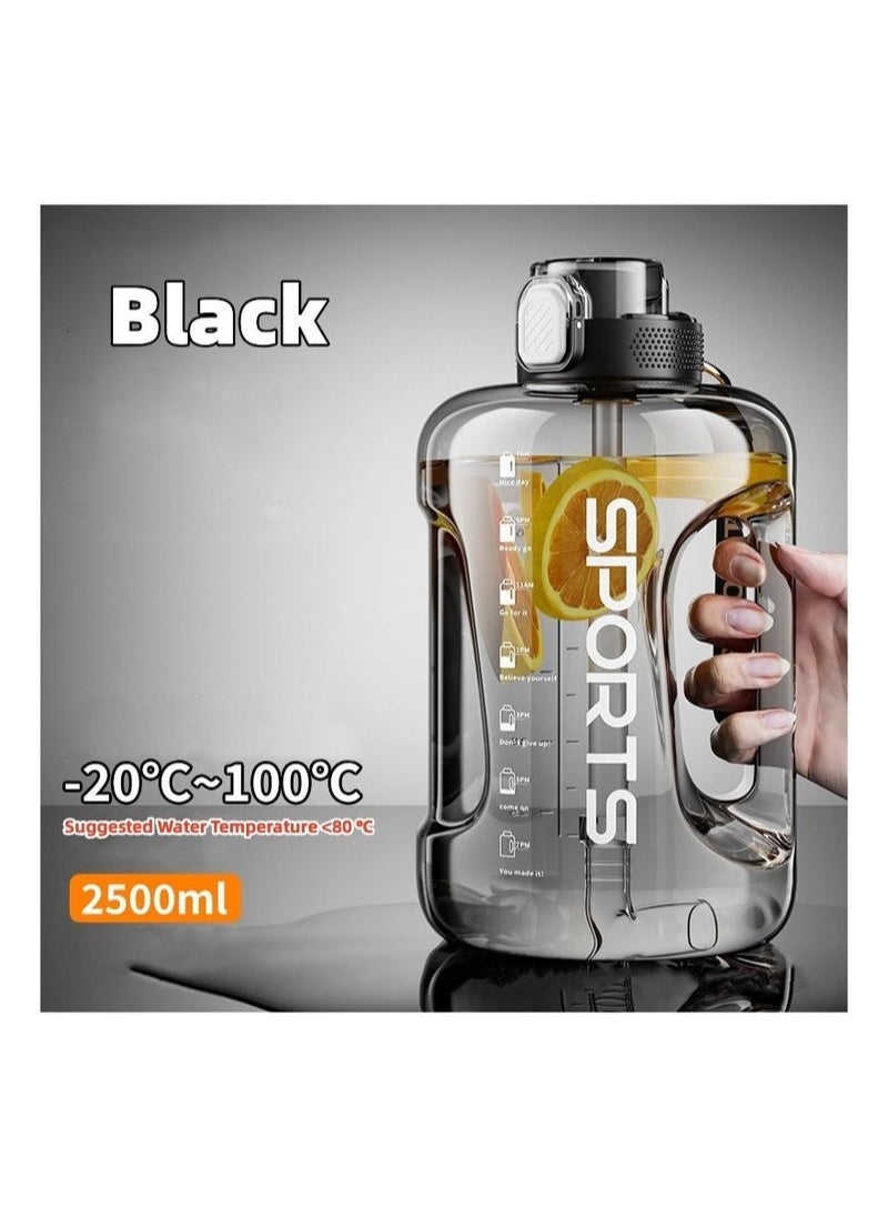 In Air Large Capacity 2.5L Sports Water Bottle Tritan Material for Men and Women with straw and brush  - Image 5