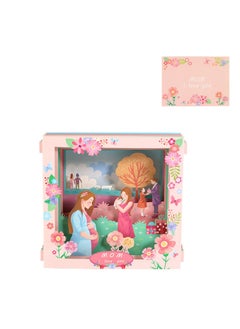 SYOSI 3D Greeting Card for Mother, Paper Carving 3D Greeting Cards, I love you Mom Paper Carved Box, Paper-Carved Greeting Card With Enveope for Mom for Special Occasions, Birthdays, Mother's Day 6x6 Inch  - Image 1