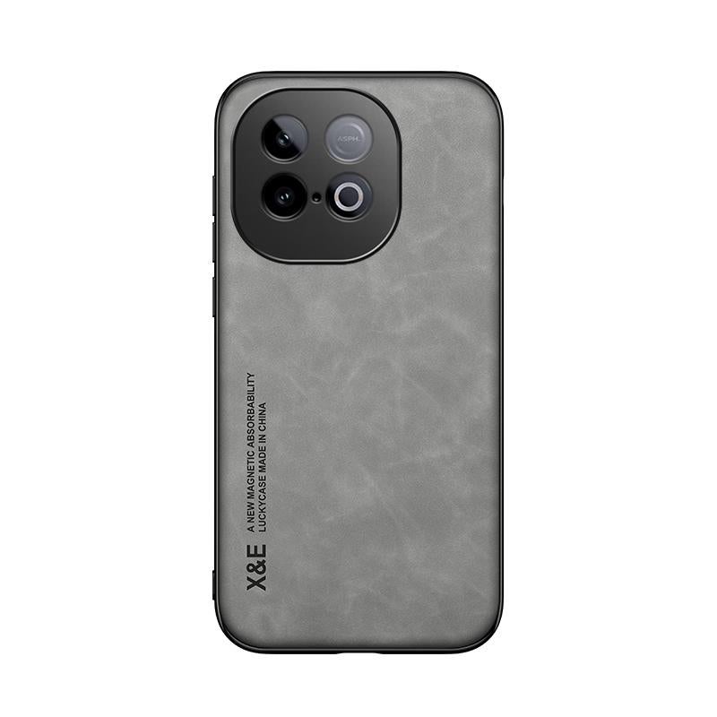 BURAQ Case Cover For vivo iQOO Z10 Turbo / Z10 Turbo Pro Skin Feel Magnetic Leather Back Phone Case(Light Grey) - Image 2