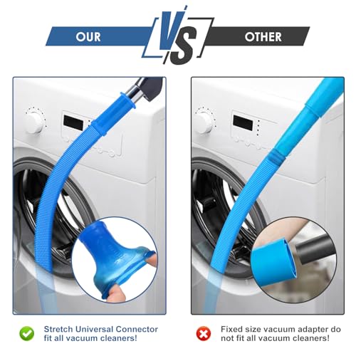 PetOde 2 Pieces Dryer Vent Cleaner Kit Compatible with Most Vacuum Cleaner, Dryer Lint Brush and Vacuum Hose Attachment with Universal Connector, Quickly Lint Remover - Image 4