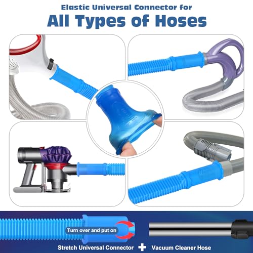 PetOde 2 Pieces Dryer Vent Cleaner Kit Compatible with Most Vacuum Cleaner, Dryer Lint Brush and Vacuum Hose Attachment with Universal Connector, Quickly Lint Remover - Image 2