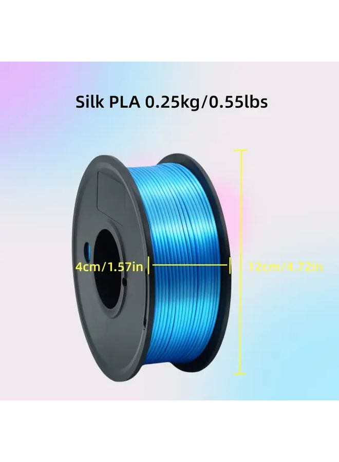 Silk Blue PLA Filament 1.75mm 250g Spool 0.25kg For 3D Printing - Image 2