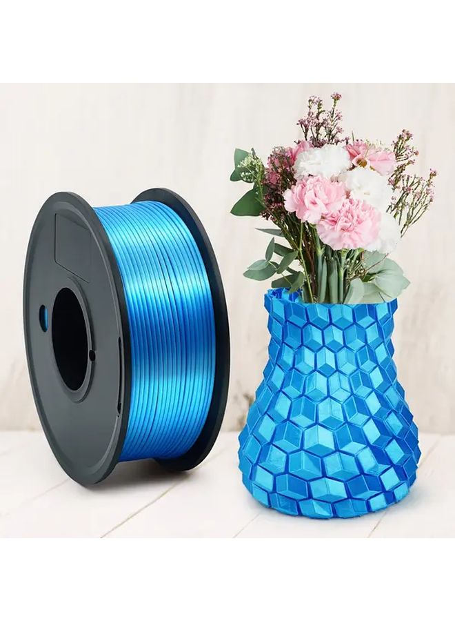 Silk Blue PLA Filament 1.75mm 250g Spool 0.25kg For 3D Printing - Image 1