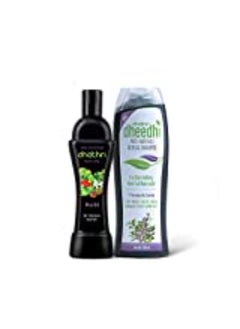 dhathri Herbal Anti Hair Fall & Intense Growth Combo With Hair Care Plus Oil (100 Ml) + Dheedhi Anti- Hair Fall Herbal Shampoo (200Ml) No Harmful Chemicals & Parabens  - Image 3
